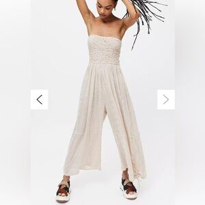 Urban Outfitters Out From Under Makena Smocked Strapless Jumpsuit Size Small